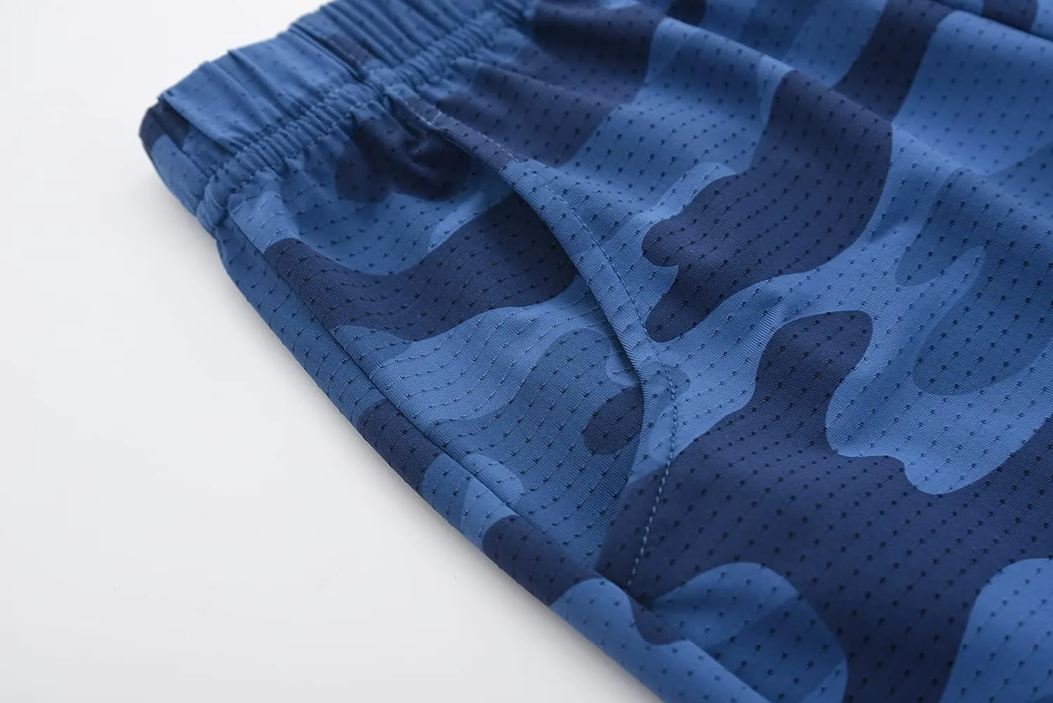 ACESTAR Boys Camouflage Athletic Shorts - Quick Dry Active Youth Printed Camo Core Mesh Sport Shorts with Pockets