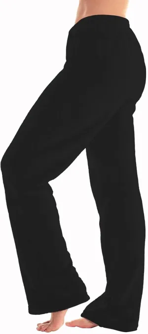 ADHOWBEW Flannel Pajamas Women Breathable Sleep Pants Fleece Comfy Solid Color Bottoms Relaxed Fit Elastic Waist Pjs