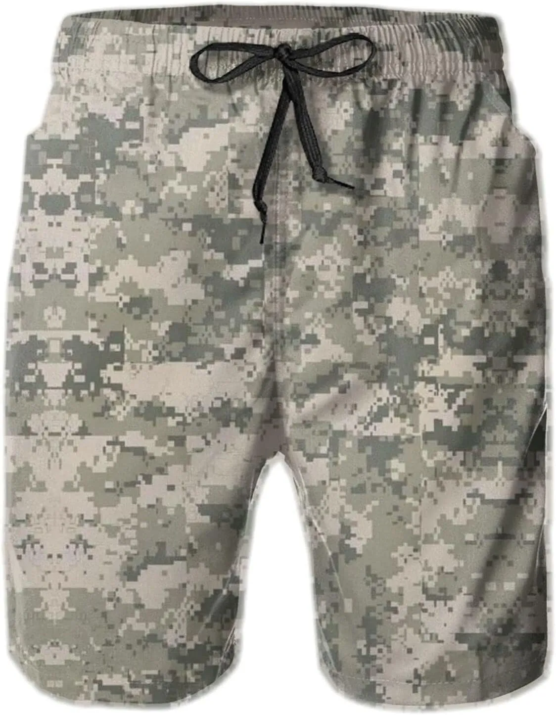 Army Digital Camouflage Swim Trunks Quick Dry Board Shorts with Mesh Lining Beach Shorts Printed Shorts Swimwear