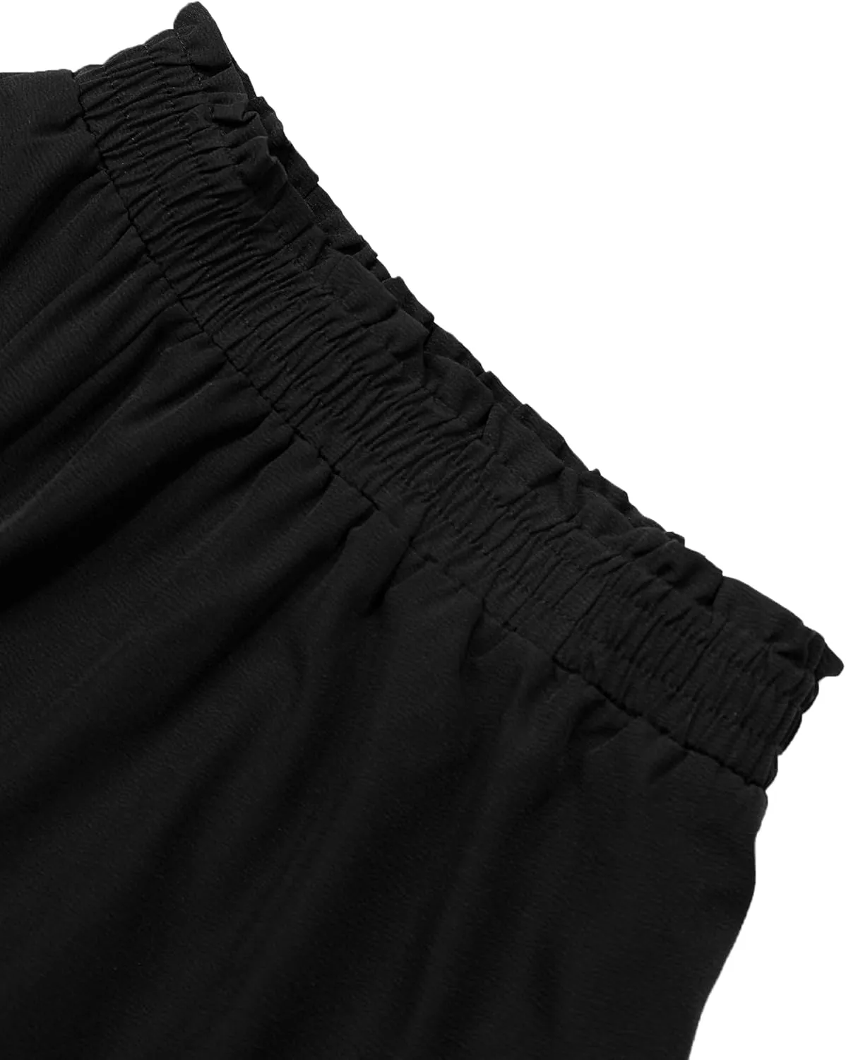 Avanova Women Slit Split High Waist Pleated Long Skirt Elastic Flowy Midi Skirt