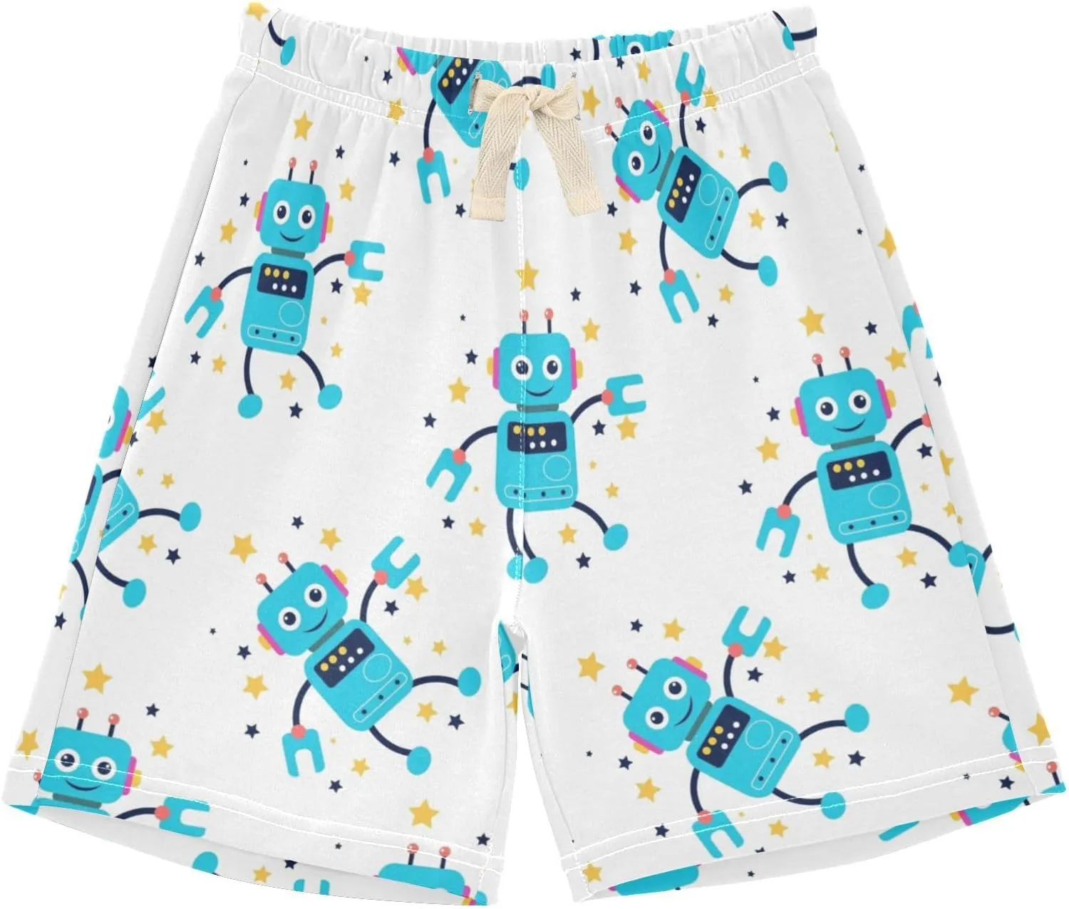 Baby Boys Shorts Cute Robots Stars Toddler Printed Jogger Shorts Kids Pants 2T