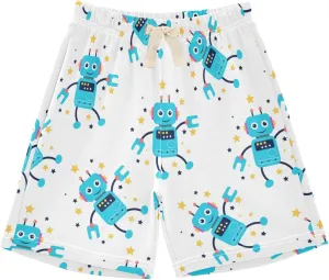 Baby Boys Shorts Cute Robots Stars Toddler Printed Jogger Shorts Kids Pants 2T