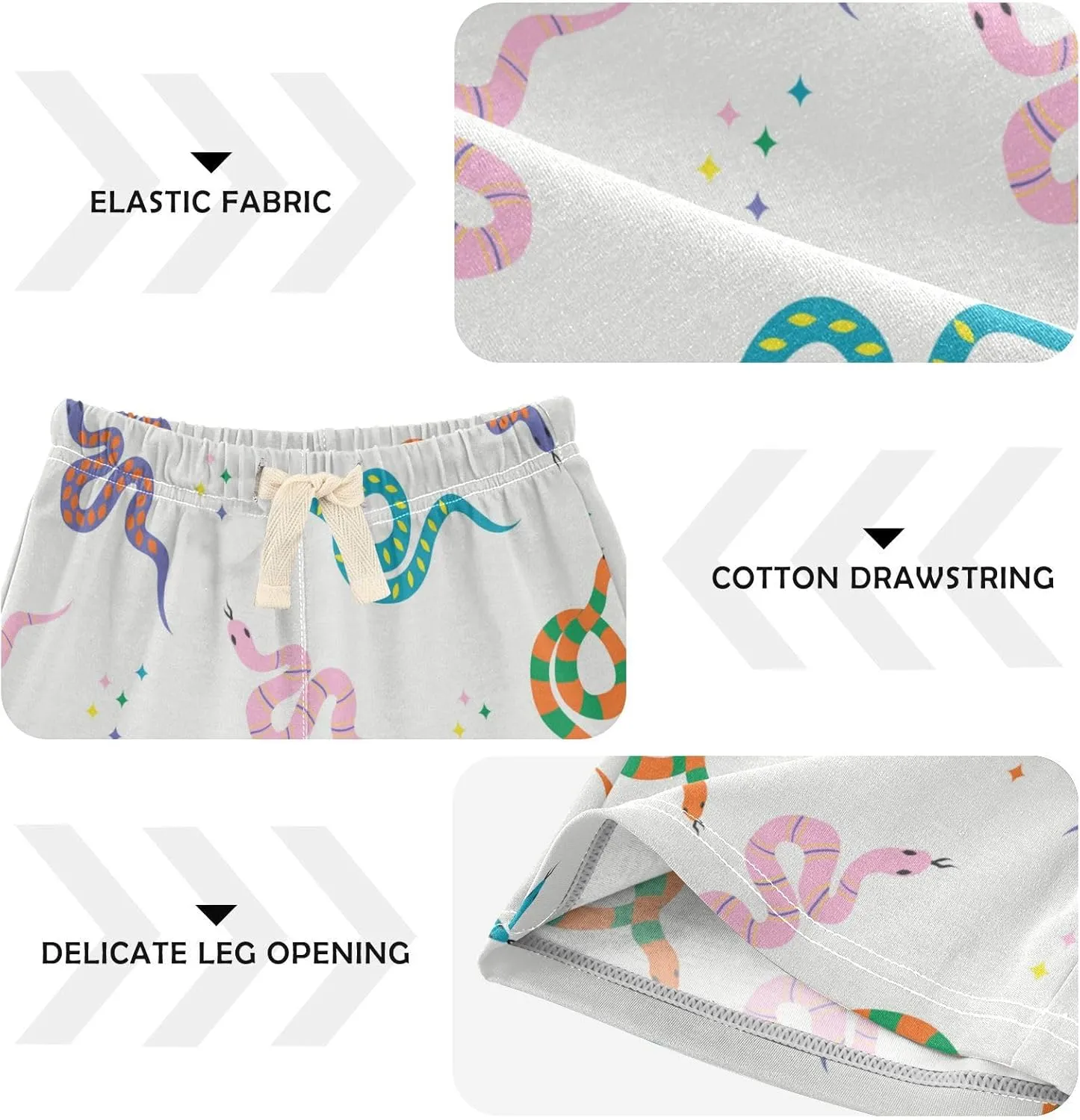Baby Boys Shorts Cute Snake Toddler Printed Jogger Shorts Kids Pants 2T