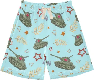 Baby Boys Shorts Green Tank Stars Toddler Printed Jogger Shorts Kids Pants 2T