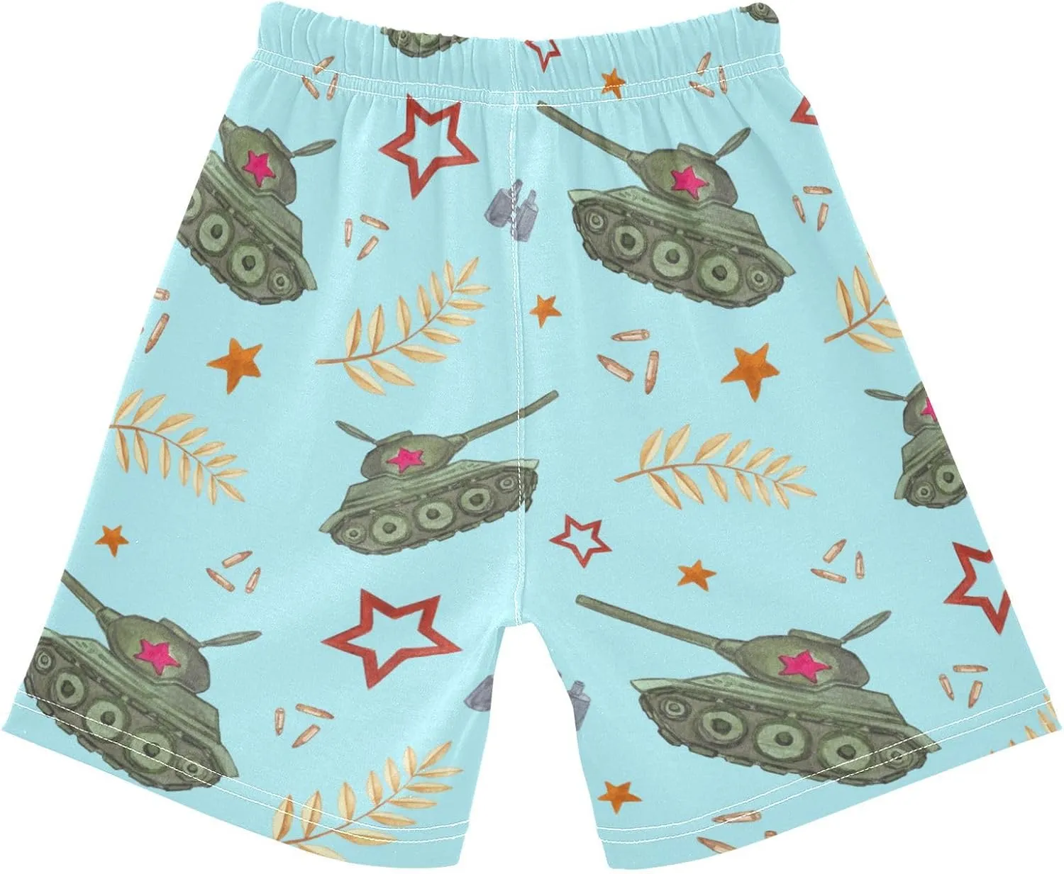 Baby Boys Shorts Green Tank Stars Toddler Printed Jogger Shorts Kids Pants 2T