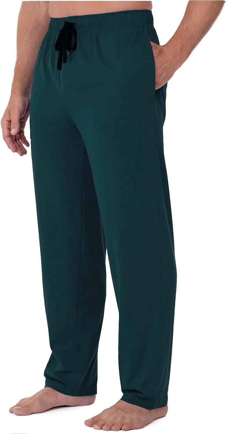 Bintangor Men's Sleep Pajama Pants 100% Cotton Knit Elastic Waistband Lounge Wear Long