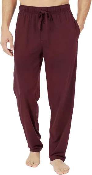 Bintangor Men's Sleep Pajama Pants 100% Cotton Knit Elastic Waistband Lounge Wear Long