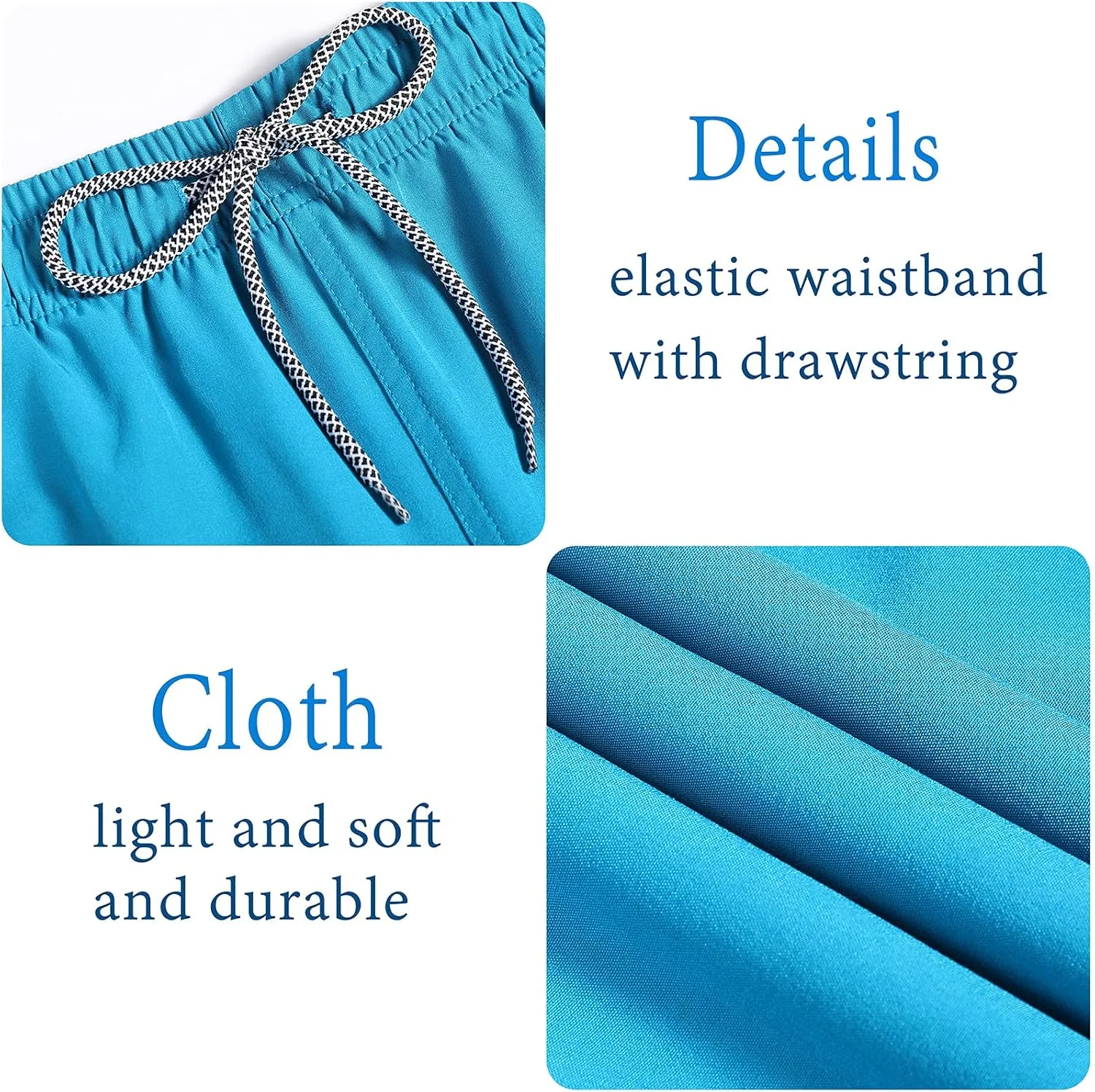 Biwisy Mens Swim Trunks Quick Dry Swim Shorts with Mesh Lining Funny Beach Shorts