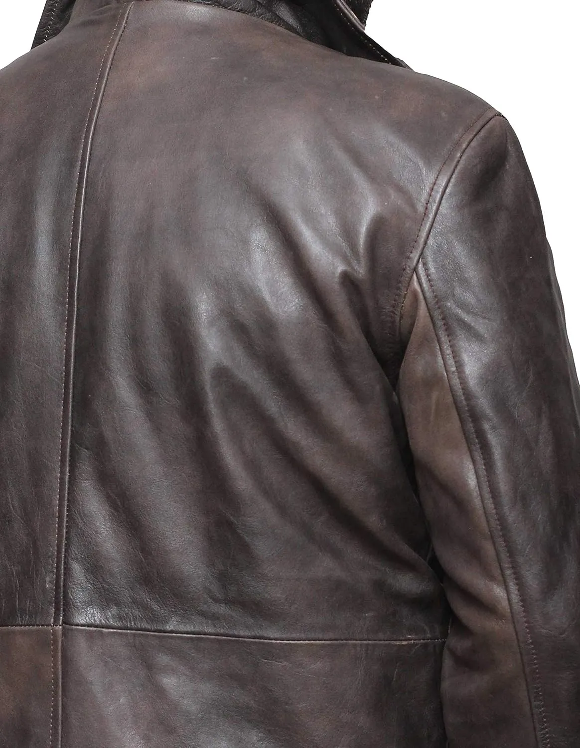 Brown Leather Jacket Men - Natural Distressed Leather Jackets for Men