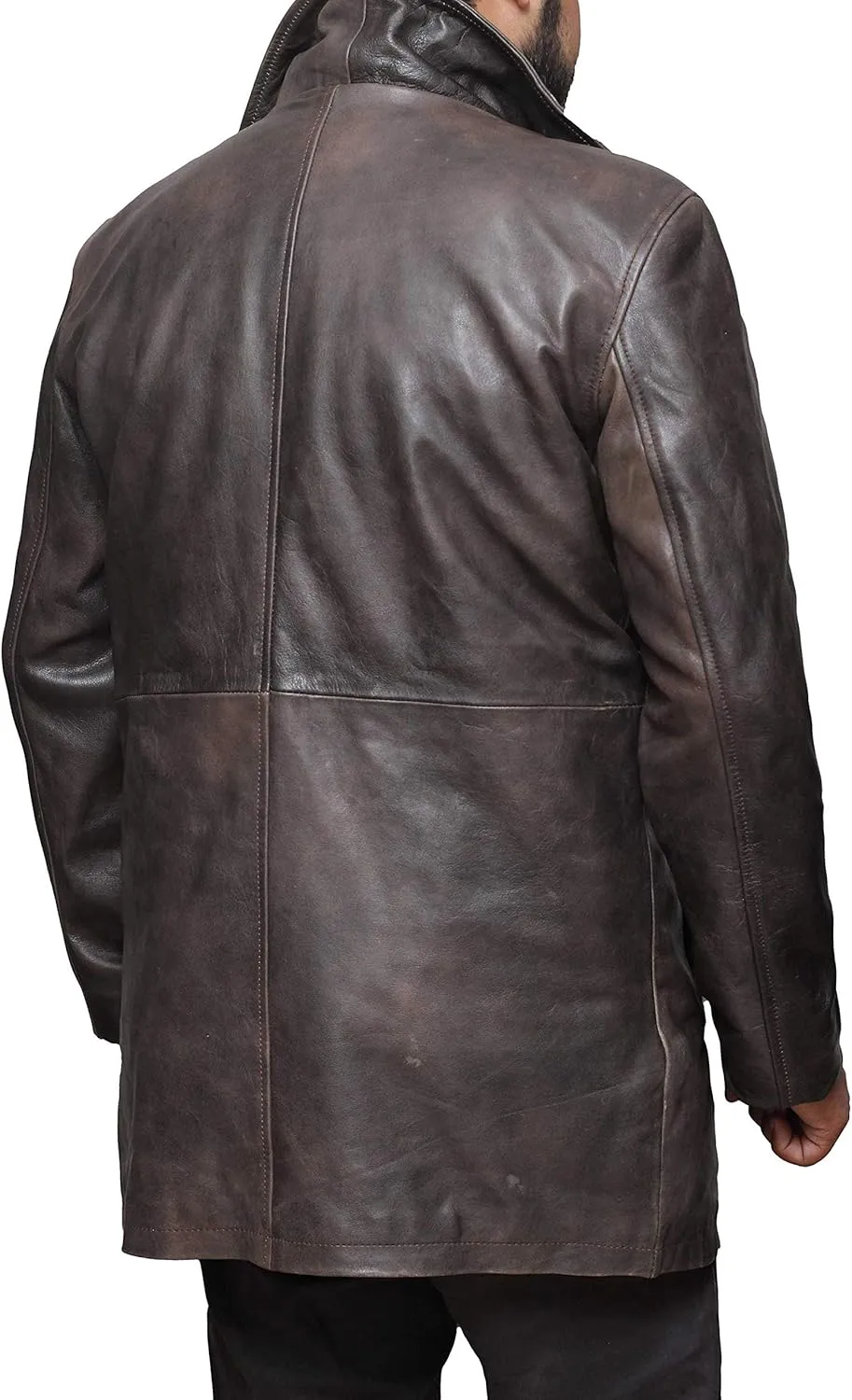 Brown Leather Jacket Men - Natural Distressed Leather Jackets for Men