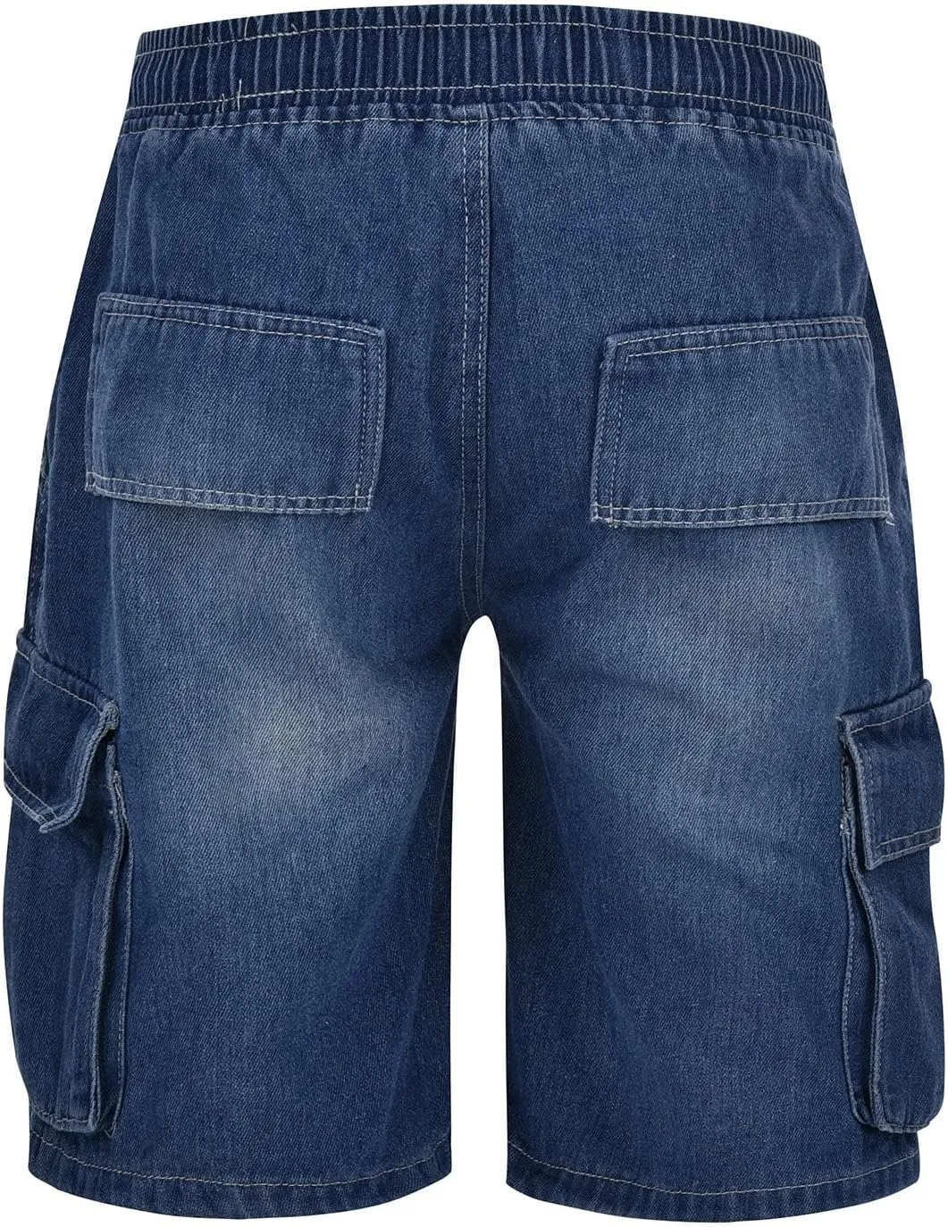 Cargo Shorts for Mens Summer Loose Fit Comfy Cool Thin Outdoor Hiking Jeans Elastic Waist Drawstring Widel Leg Pants