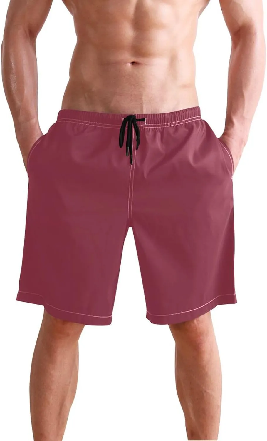 CHIFIGNO Ghostly Night Black Swim Shorts for Men, Quick Dry Shorts Men, Small Men's Beach Shorts