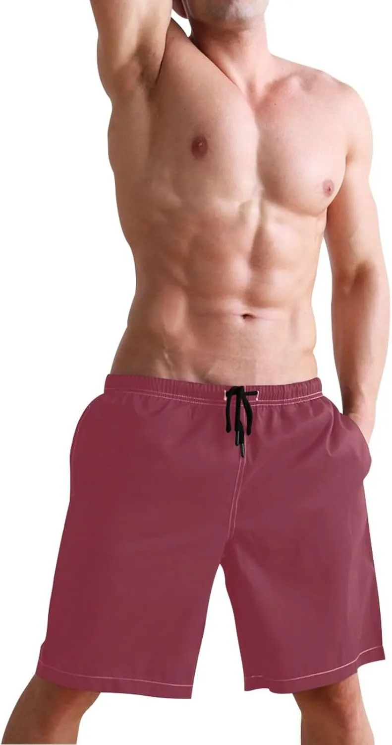 CHIFIGNO Ghostly Night Black Swim Shorts for Men, Quick Dry Shorts Men, Small Men's Beach Shorts
