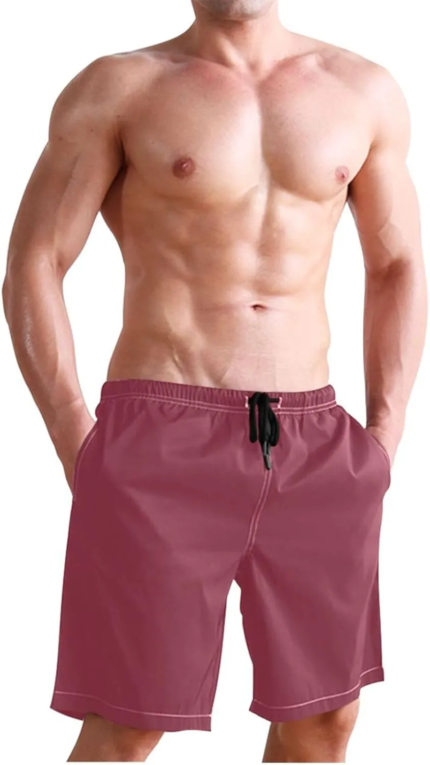 CHIFIGNO Ghostly Night Black Swim Shorts for Men, Quick Dry Shorts Men, Small Men's Beach Shorts
