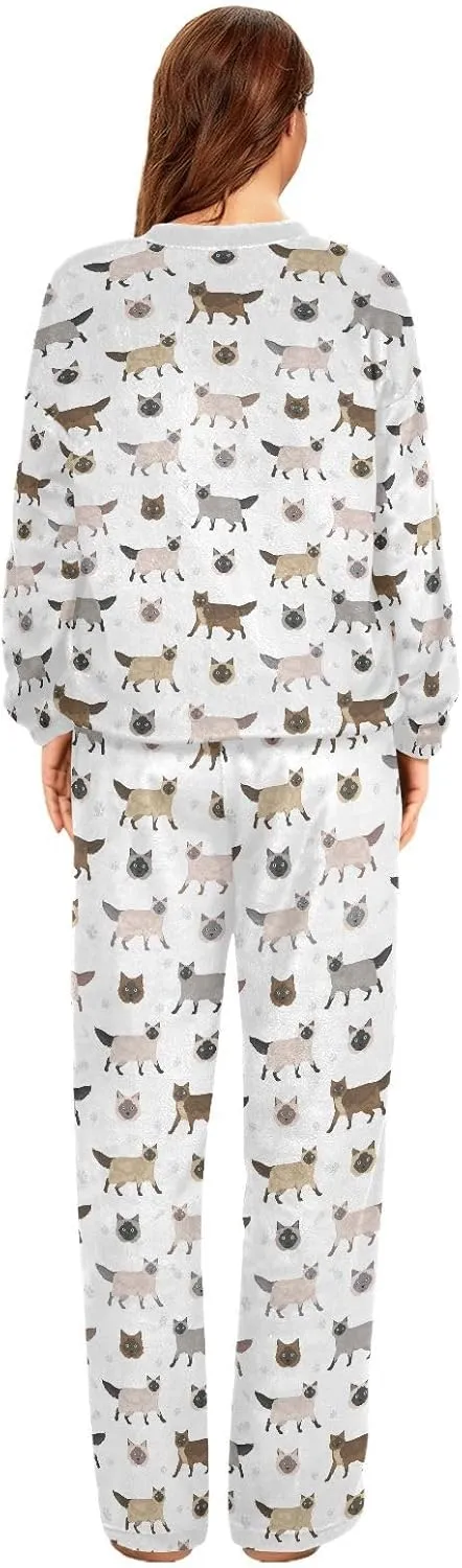 Christmas Nutcrackers Women's Fuzzy Pajama Set Fleece Long Sleeve Soft Loungewear