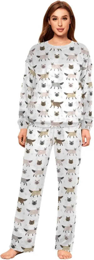 Christmas Nutcrackers Women's Fuzzy Pajama Set Fleece Long Sleeve Soft Loungewear
