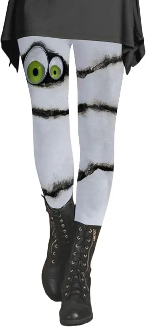 Cotton Christmas Leggings for Women Yoga Shorts with Pockets for Women Ankle Length Leggings