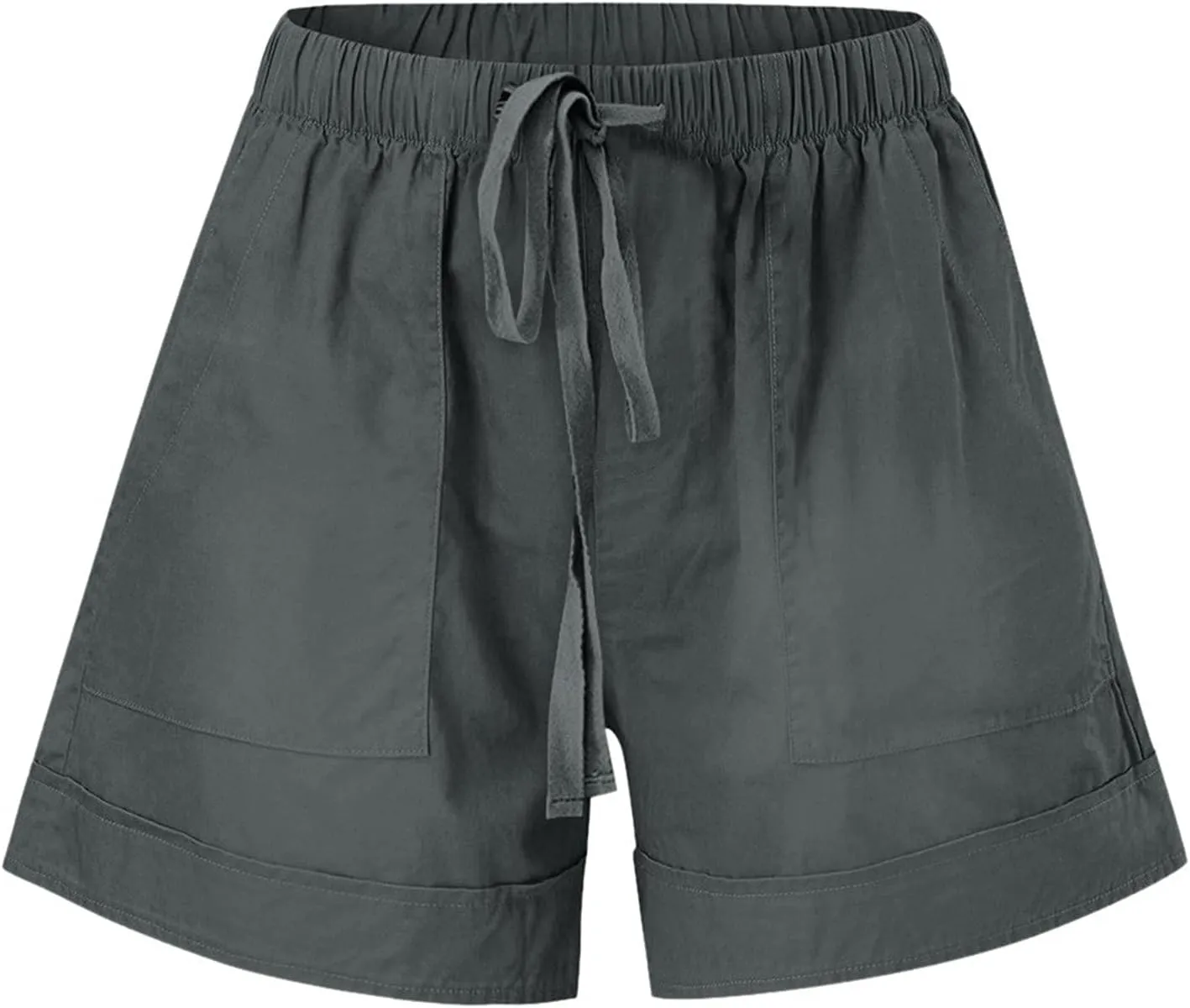 Cotton Shorts for Women Dressy Summer Summer Shorts Stretchy Trendy Drawstring Hiking Shorts with Pockets