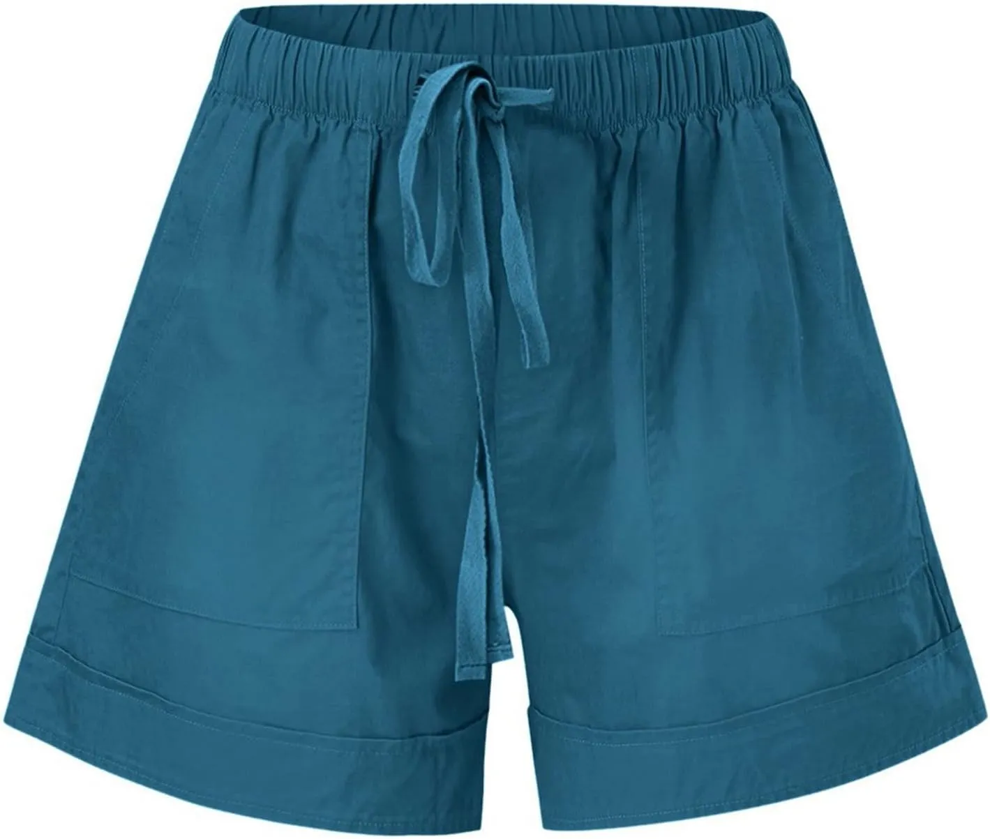 Cotton Shorts for Women Dressy Summer Summer Shorts Stretchy Trendy Drawstring Hiking Shorts with Pockets