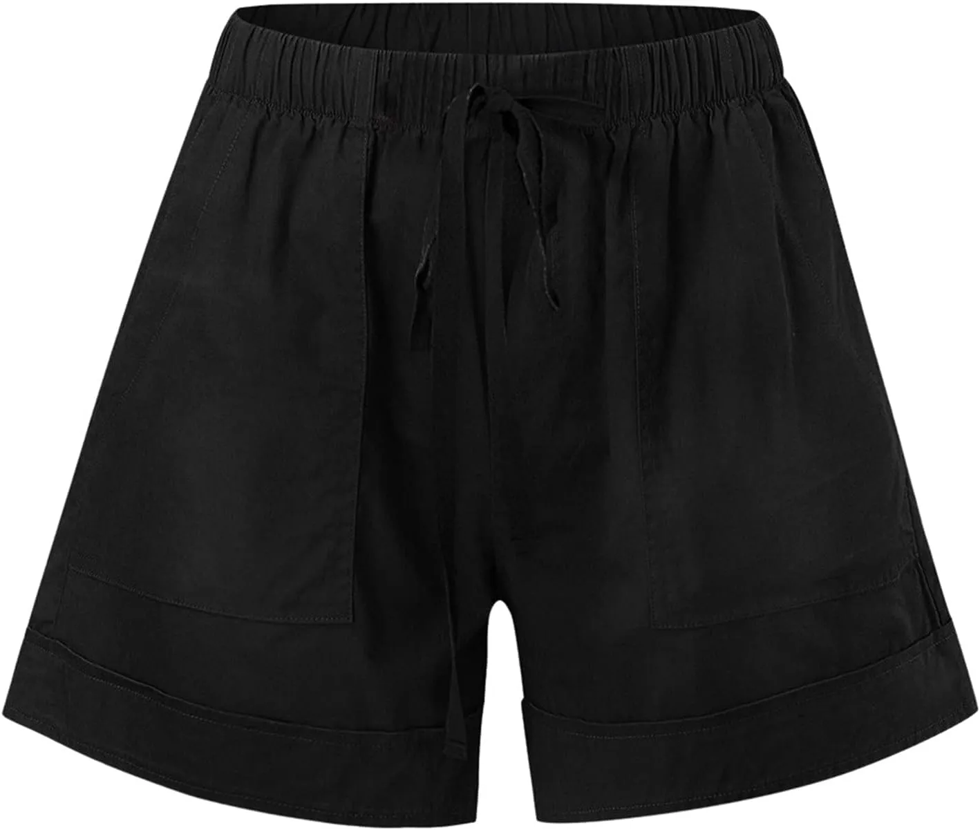 Cotton Shorts for Women Dressy Summer Summer Shorts Stretchy Trendy Drawstring Hiking Shorts with Pockets