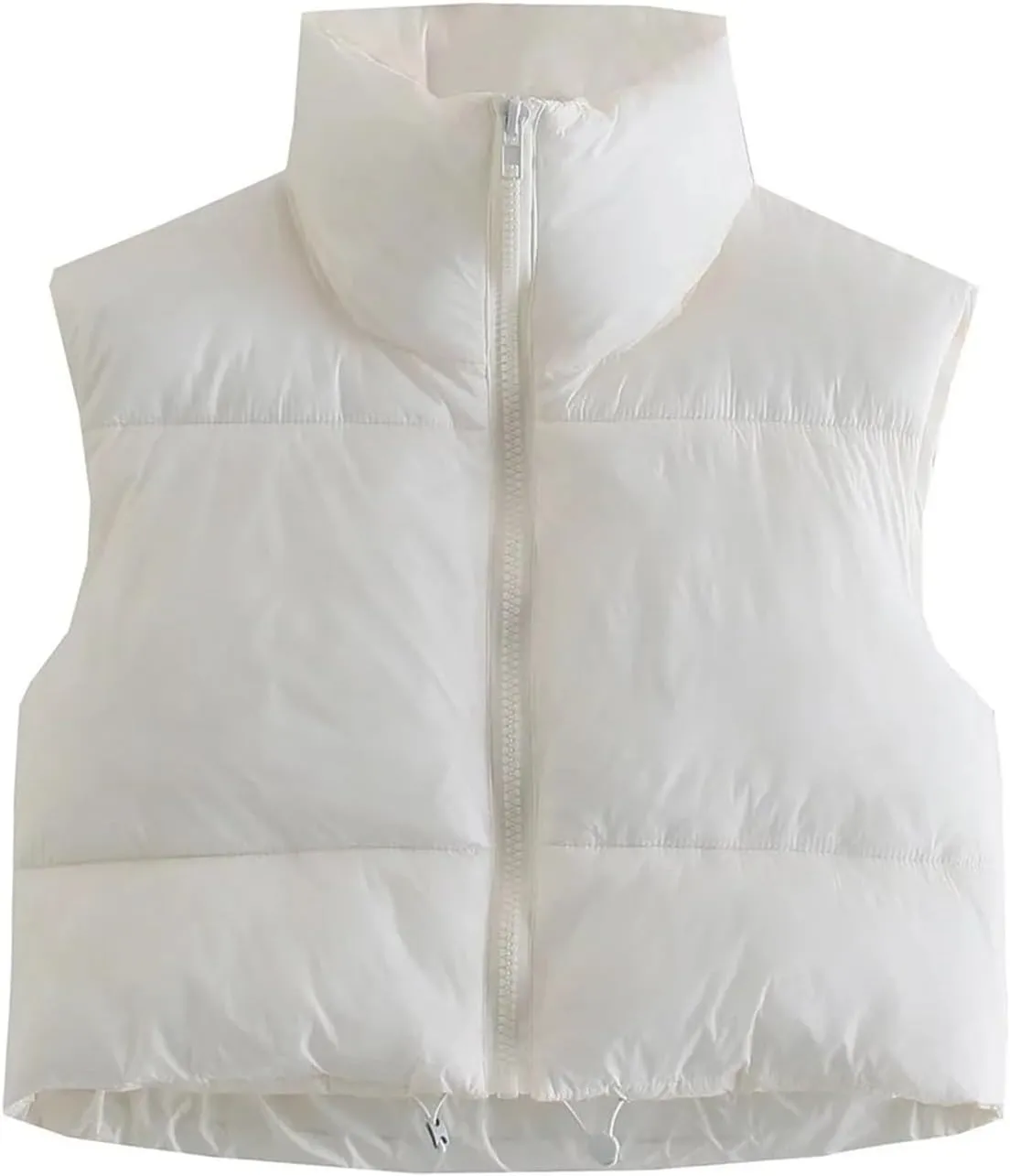 Cropped Puffer Vest for Women Lightweight Full Zip Sleeveless Warm Padded Coat Fall Gilet Jacket 2023 Puffy Outerwear