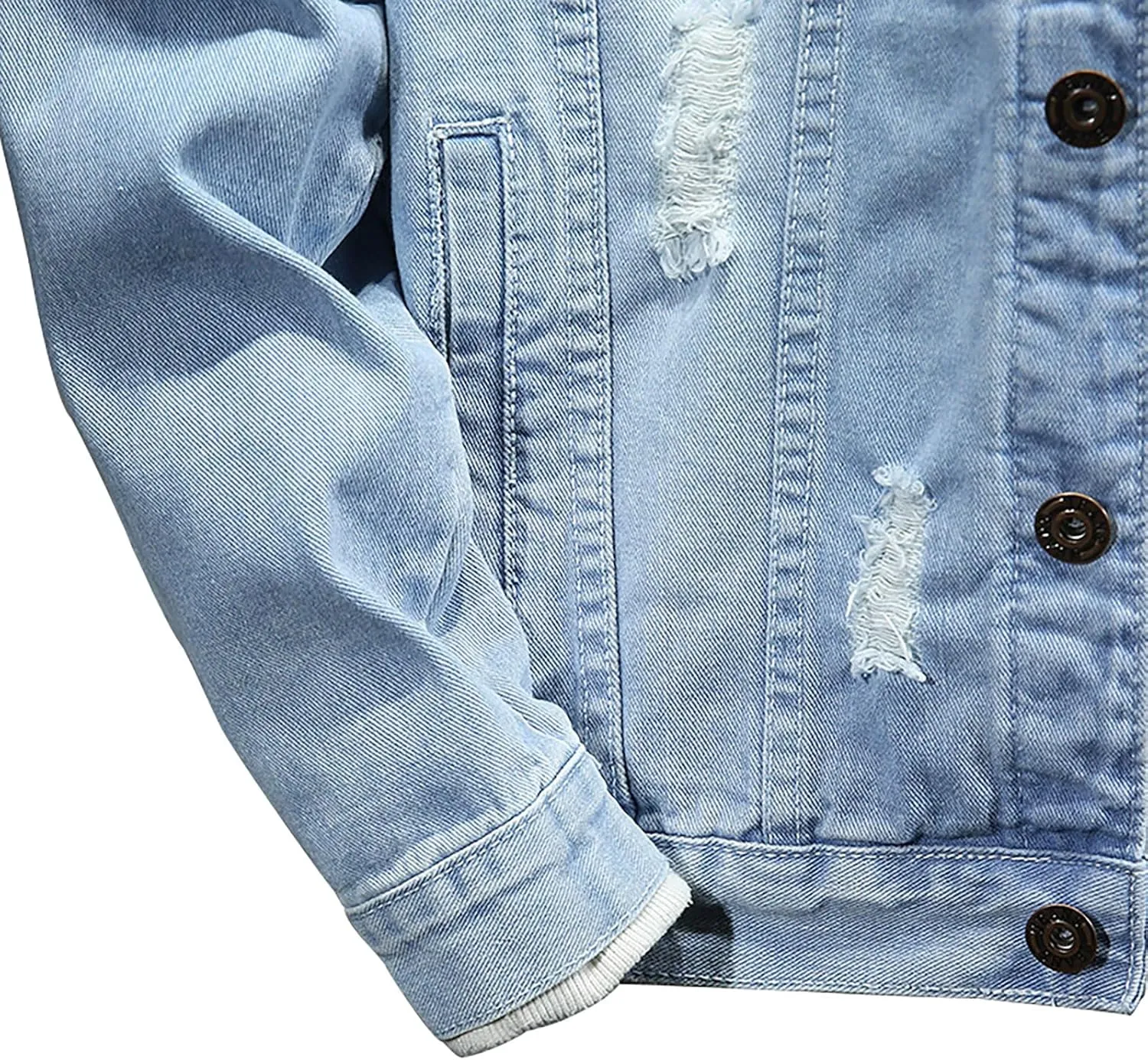 Denim Jacket For Men Classic Fit Long Sleeve Jean Jacket Casual Button Down Denim Jackets Fashion Motorcycle Coats