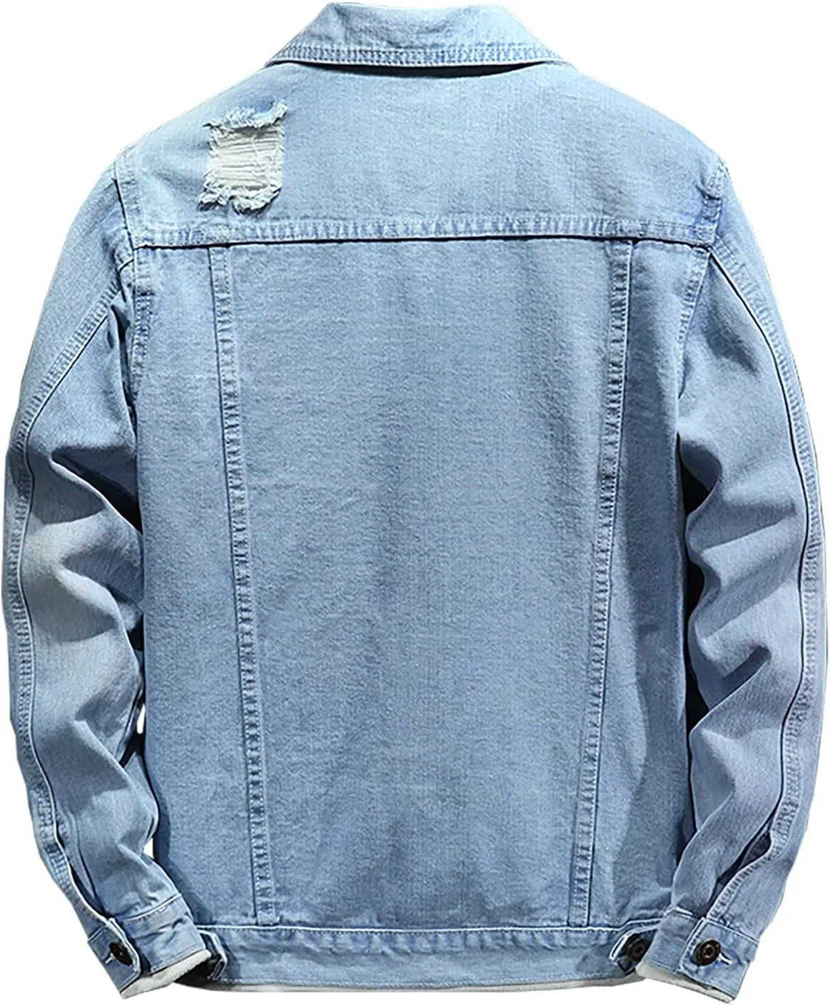 Denim Jacket For Men Classic Fit Long Sleeve Jean Jacket Casual Button Down Denim Jackets Fashion Motorcycle Coats