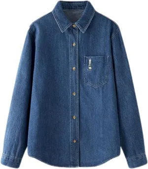 Denim Jacket Woman Crop Oversized Jean Denim Jacket for Fall/Spring Trendy Button Up Ripped Vintage Streetwear