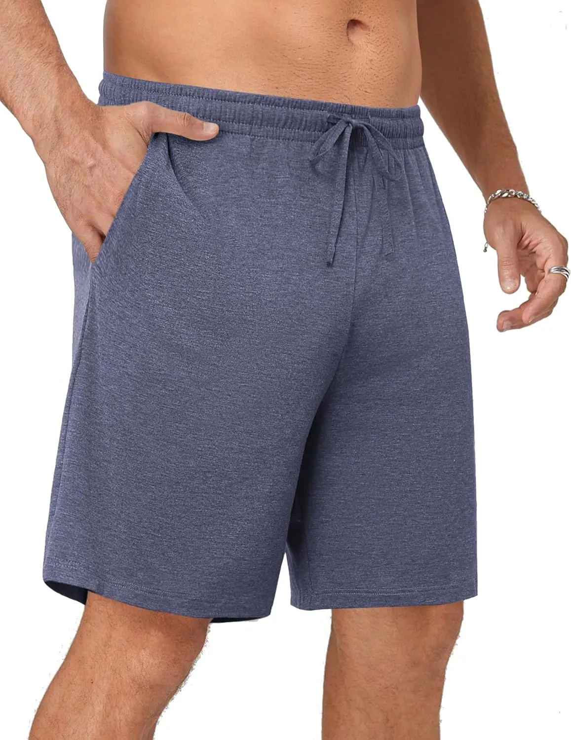 Ekouaer Men's Pajama Shorts Pj Bottoms Drawstring Casual Shorts with Pockets
