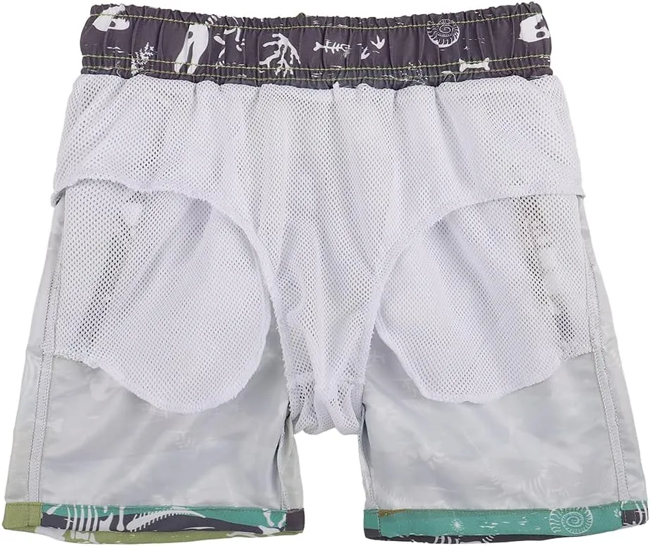 ESTAMICO Boys' Quick Dry Beach Swim Trunk Printed Board Shorts with Pockets