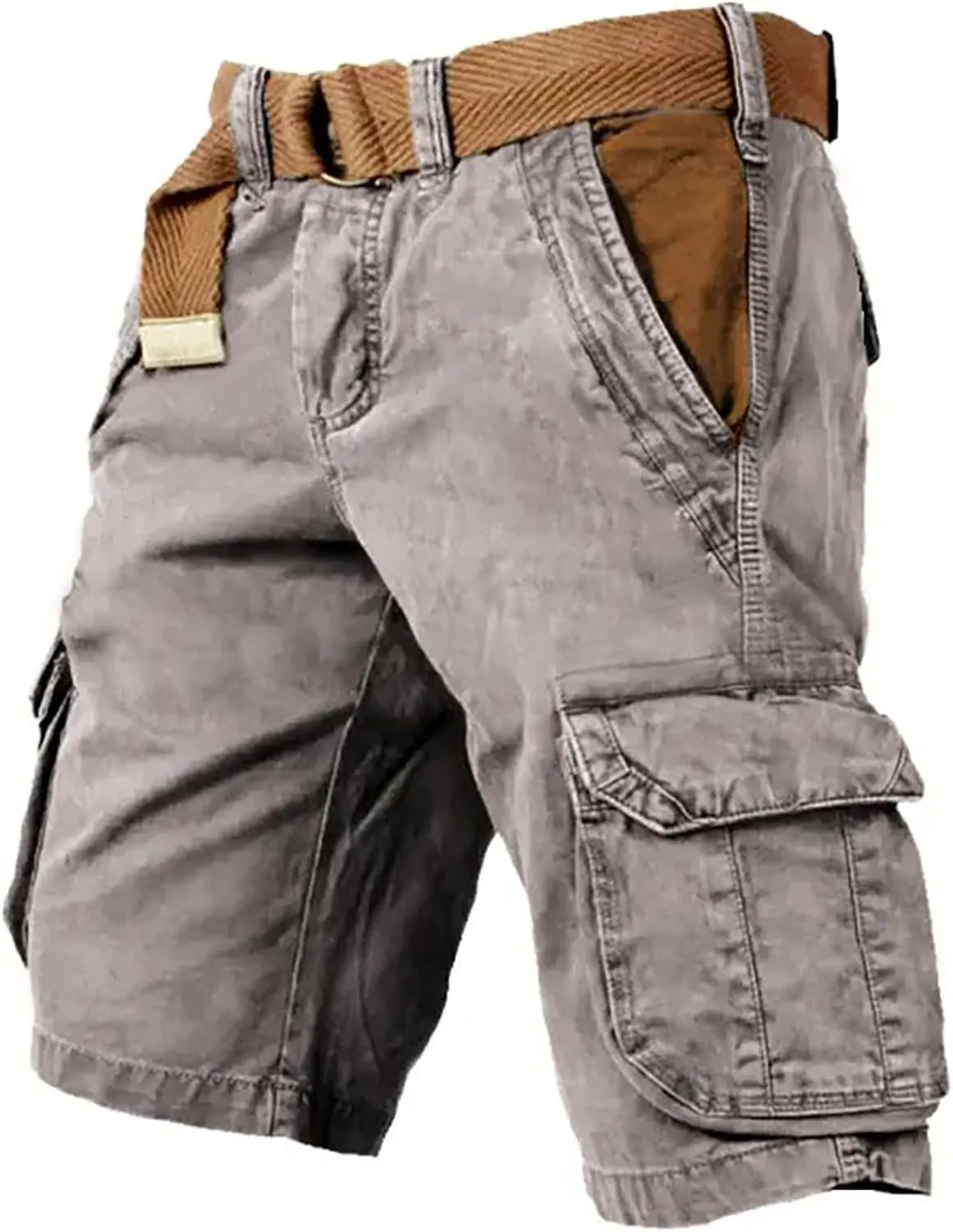 FONMA Cargo Shorts for Men Summer Casual Outdoor Tactical Shorts SolidPatriotic Printed Distressed Washed Military Shorts