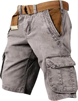 FONMA Cargo Shorts for Men Summer Casual Outdoor Tactical Shorts SolidPatriotic Printed Distressed Washed Military Shorts