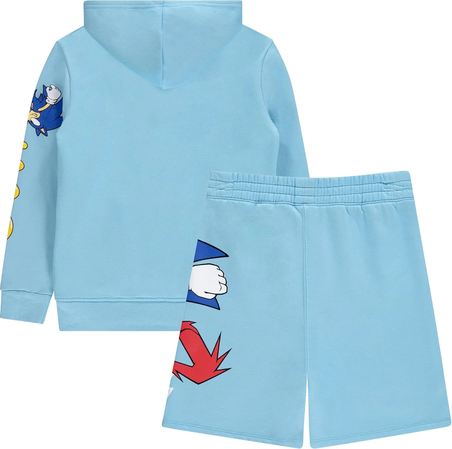 FREEZE Boys Sonic The Hedgehog Hoodie and Shorts 2-Piece Set - Sonic Shorts and Hoodie Clothing Set