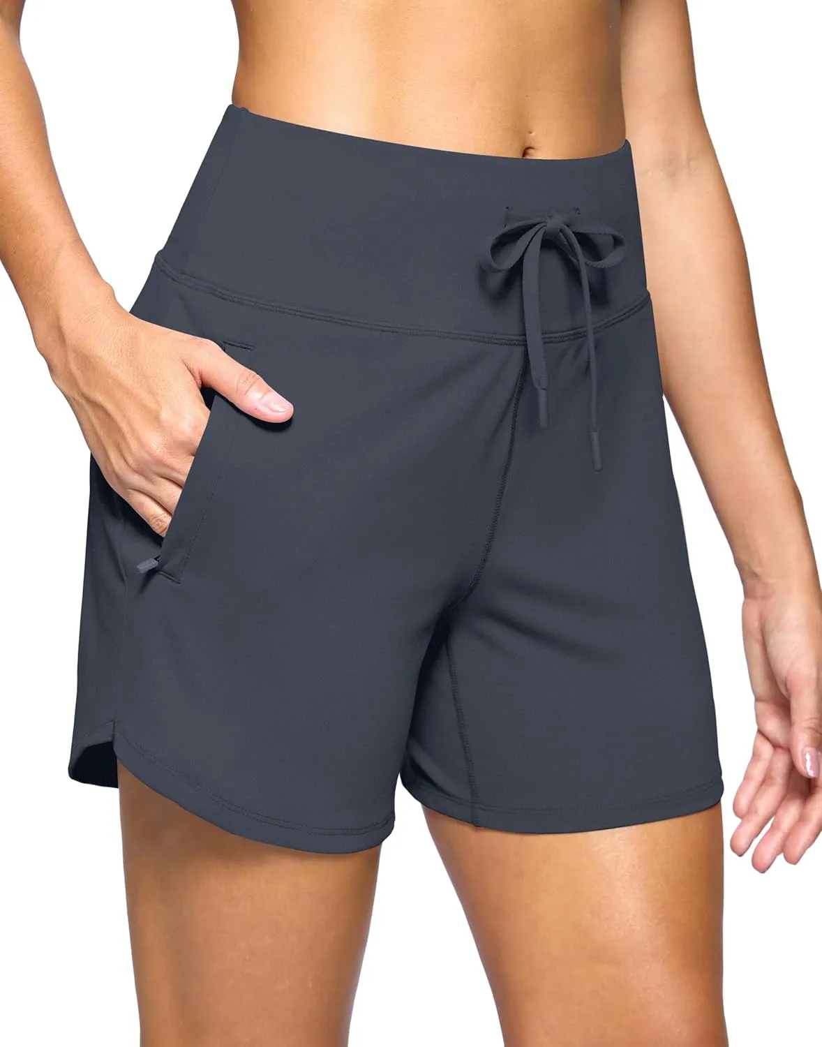 G Gradual Women's Athletic Shorts 5" Running Shorts for Women with 2 Zipper Pockets Quick Dry Lightweight Hiking Shorts