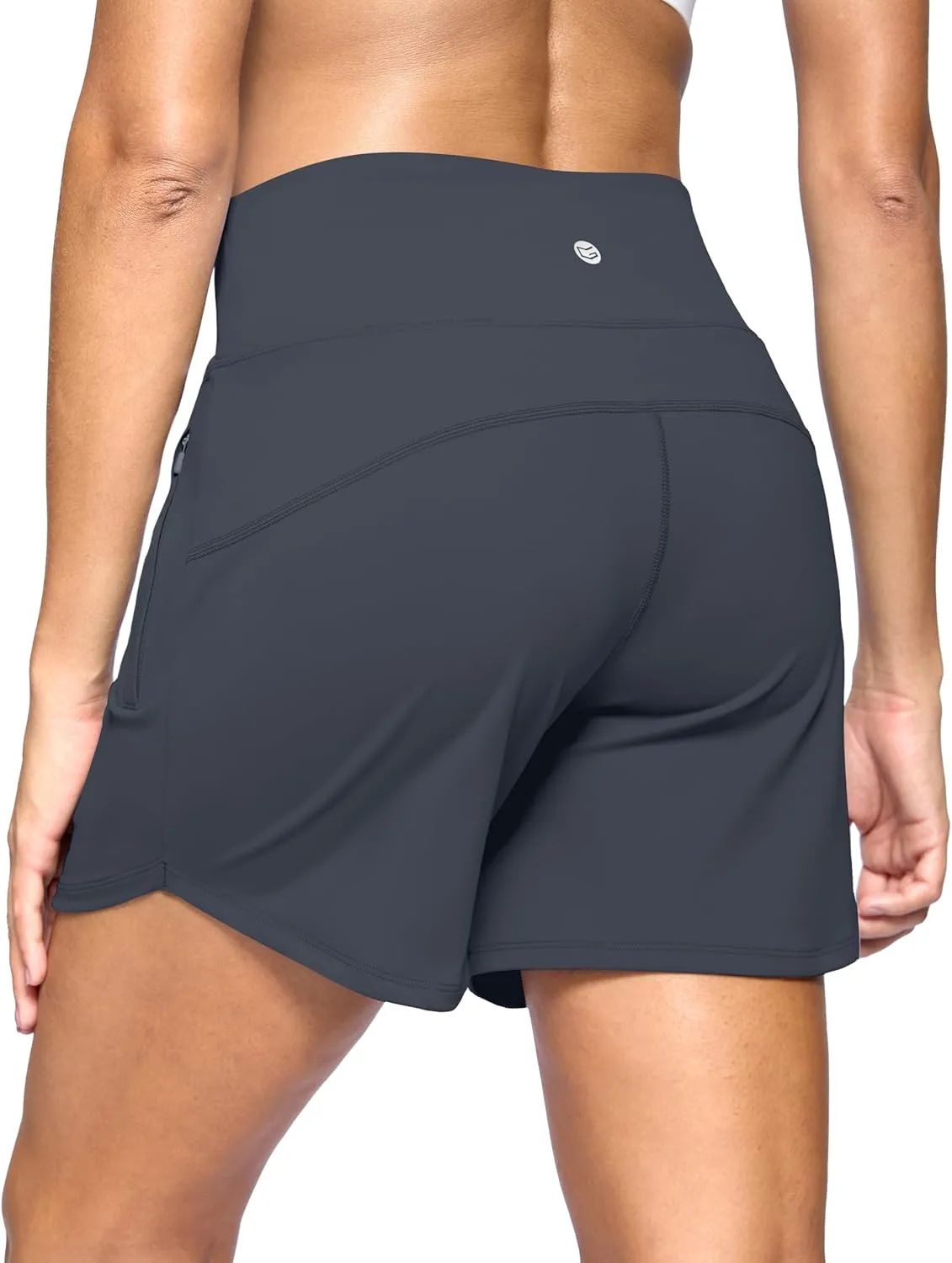 G Gradual Women's Athletic Shorts 5" Running Shorts for Women with 2 Zipper Pockets Quick Dry Lightweight Hiking Shorts