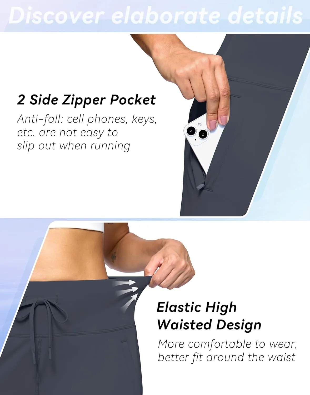 G Gradual Women's Athletic Shorts 5" Running Shorts for Women with 2 Zipper Pockets Quick Dry Lightweight Hiking Shorts