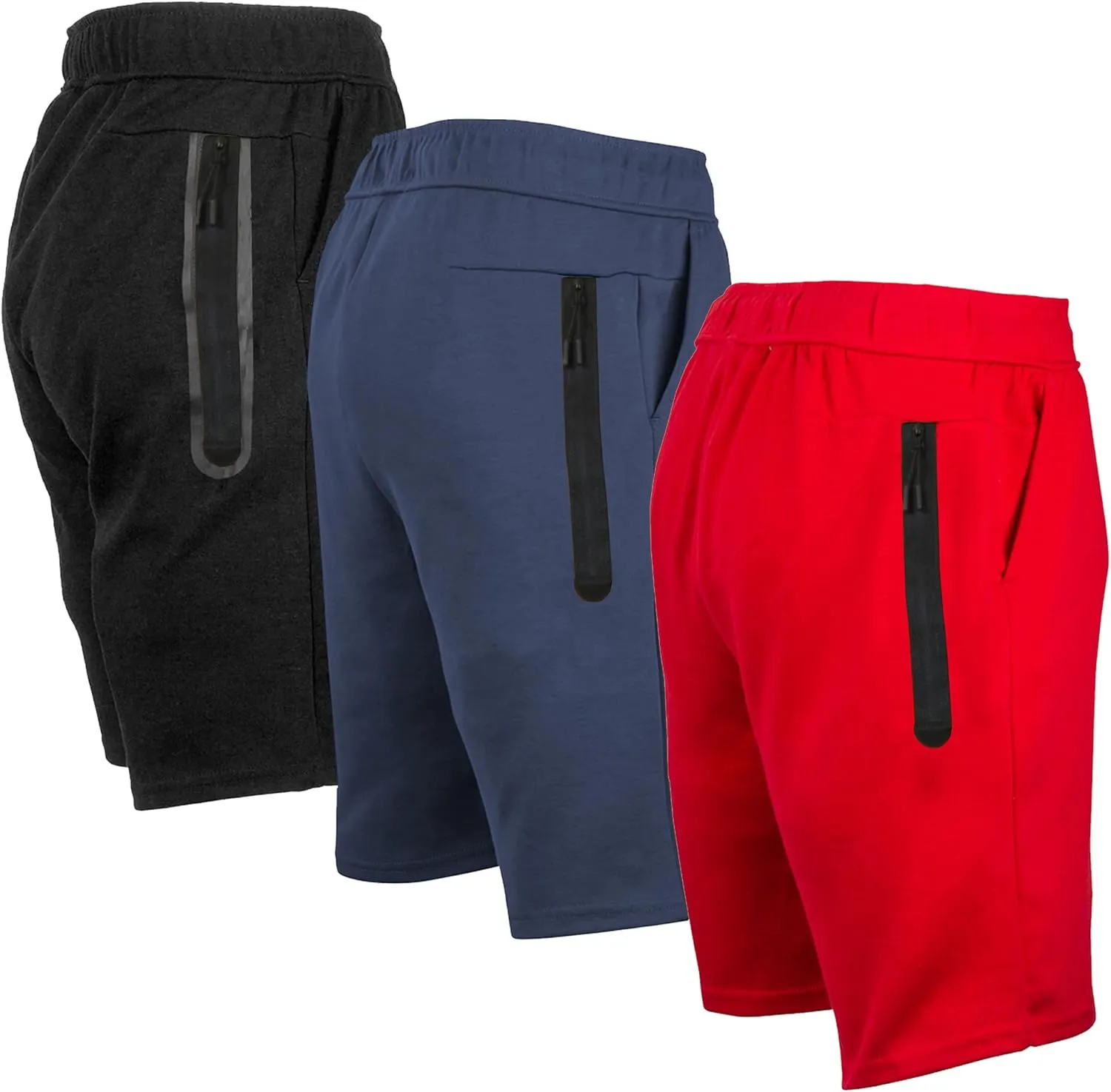 Galaxy by Harvic Men's Athletic French Terry Shorts, Casual Active Shorts with Multi Pockets (Size S-2XL)