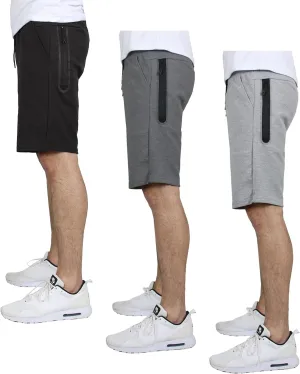 Galaxy by Harvic Men's Athletic French Terry Shorts, Casual Active Shorts with Multi Pockets (Size S-2XL)