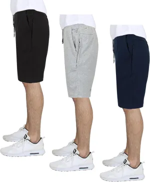 Galaxy by Harvic Men's Athletic French Terry Shorts, Casual Active Shorts with Multi Pockets (Size S-2XL)