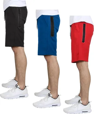Galaxy by Harvic Men's Athletic French Terry Shorts, Casual Active Shorts with Multi Pockets (Size S-2XL)