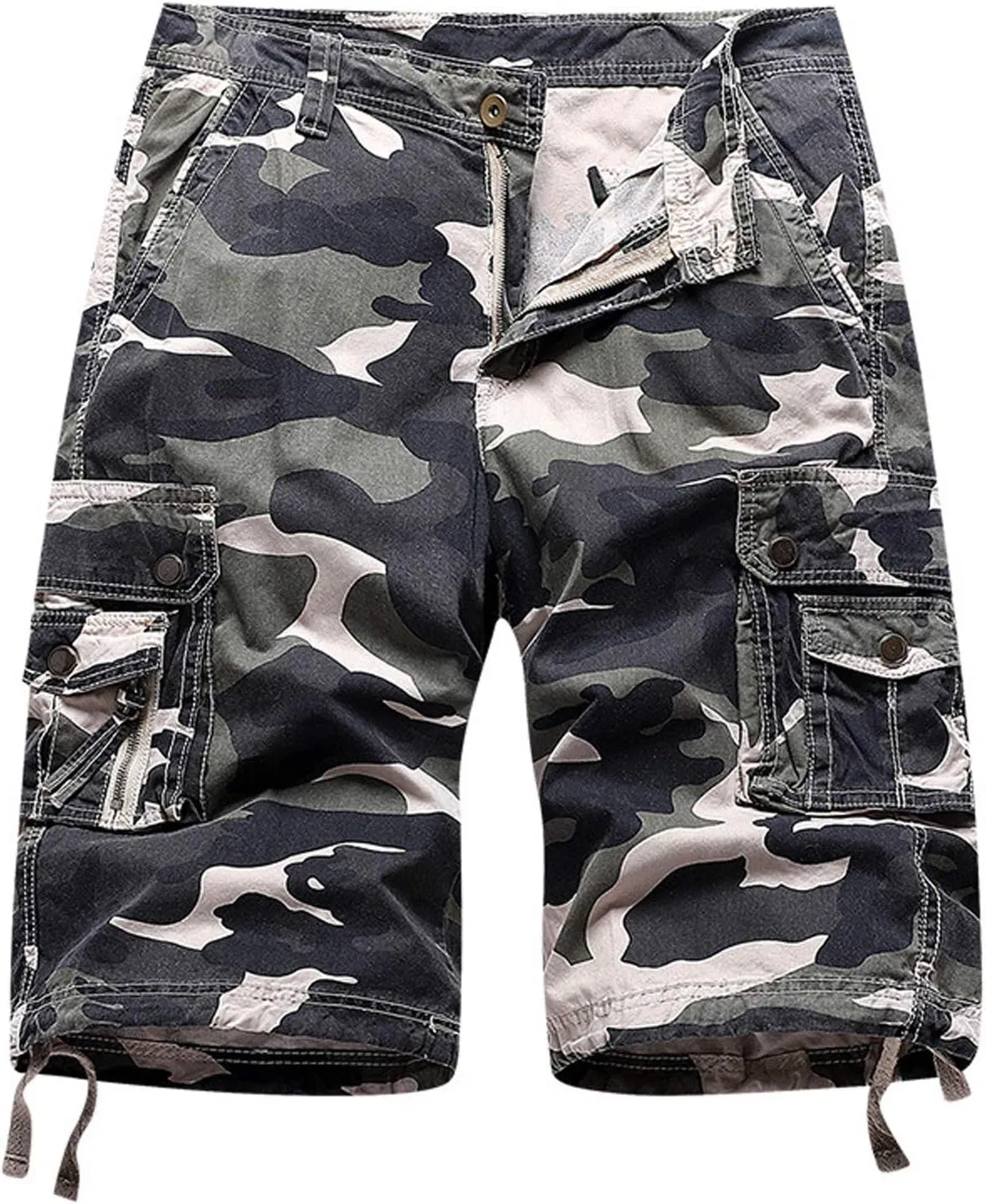 GIERIDUC Men's Hiking Tactical Shorts Outdoor Cargo Shorts Casual Lightweight Quick Dry Camo Hiking Fishing Athletic Shorts