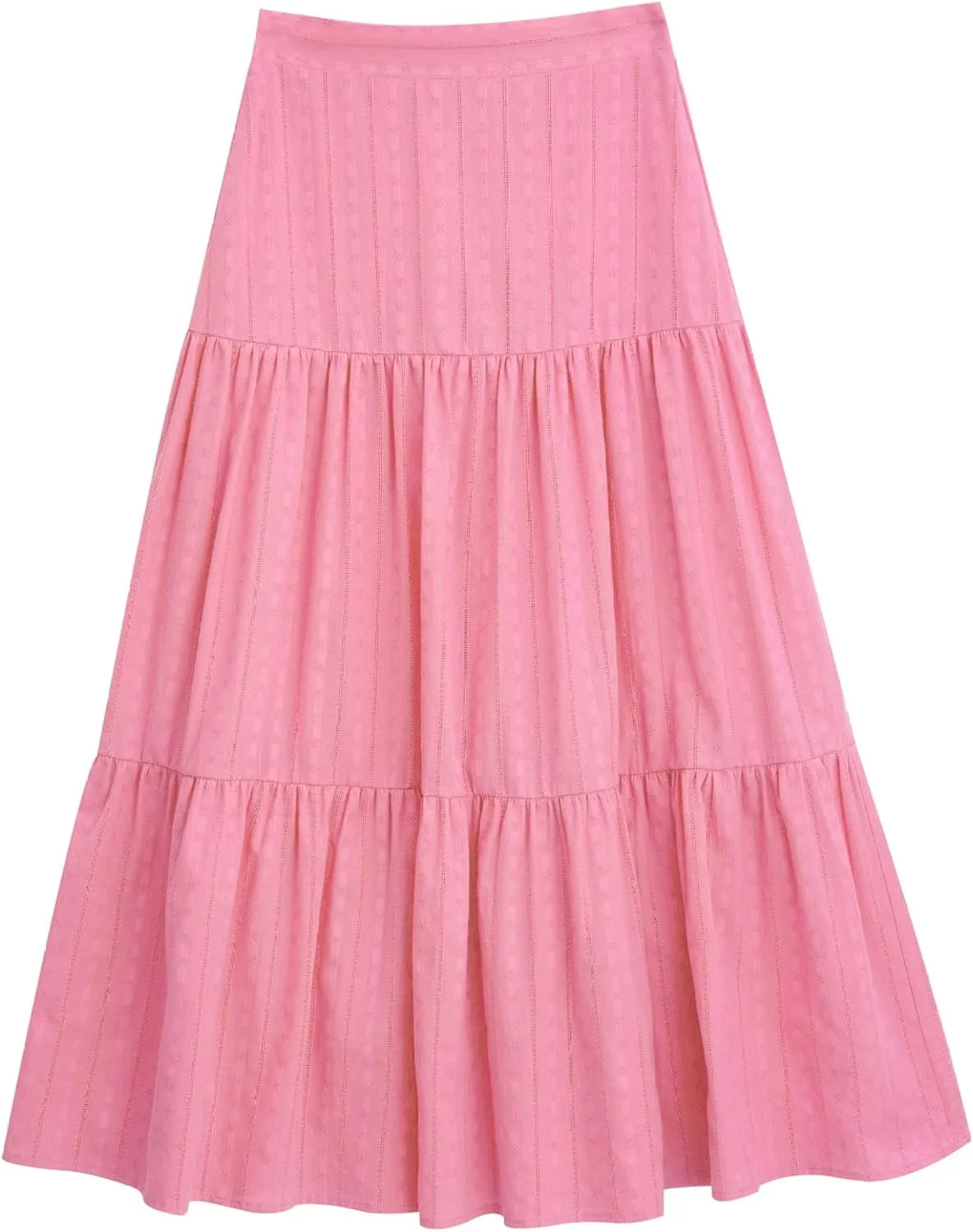 Girls Kids Boho Fancy Maxi Skirts High Waist Ruffled Skirts Summer Swing Long Skirts Modern Dance Costume