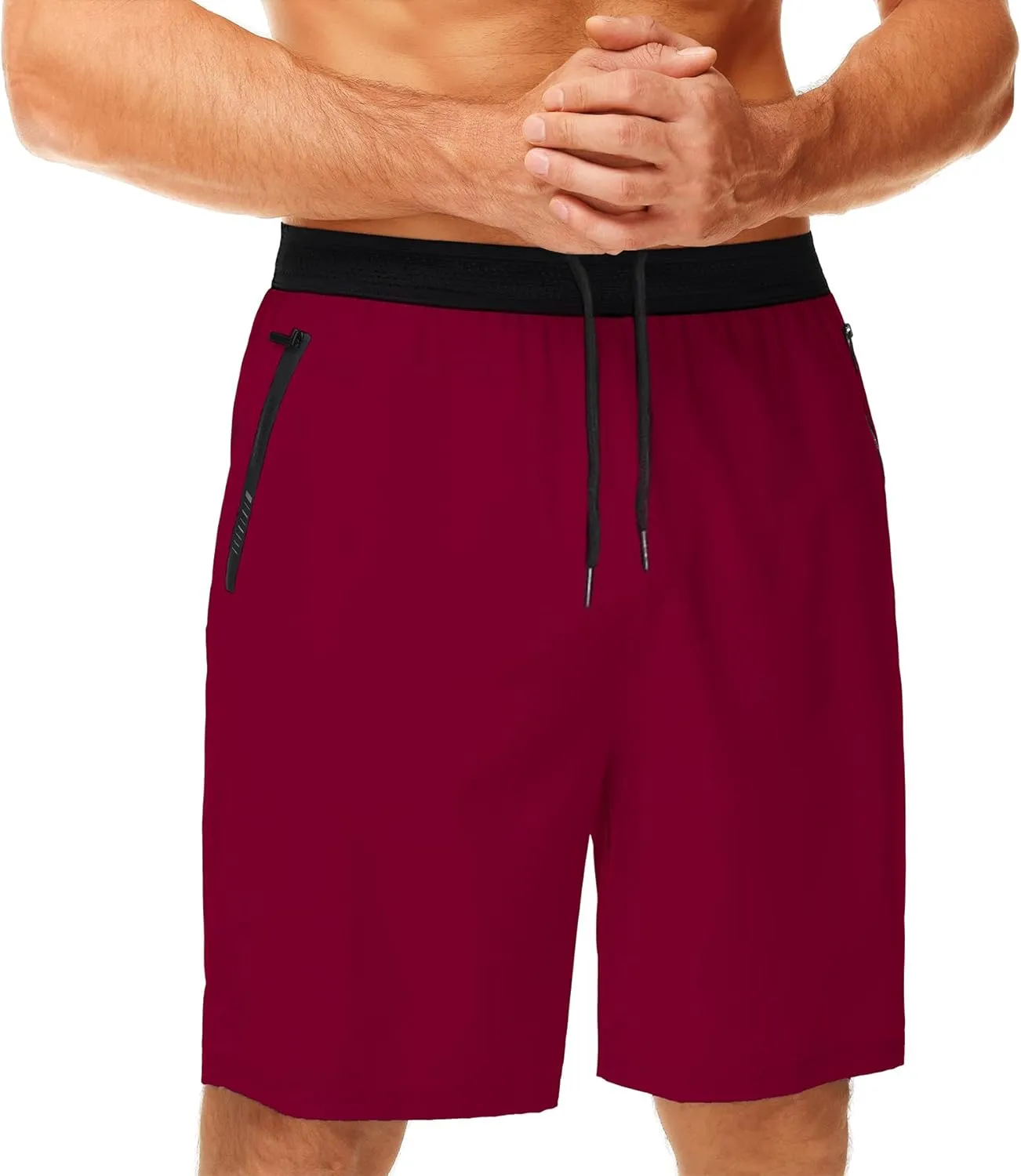 GYMELITE Men's Workout Running Shorts Gym Athletic Shorts 7'' Inseam Quick Dry Lightweight Shorts Sports with Zipper Pockets