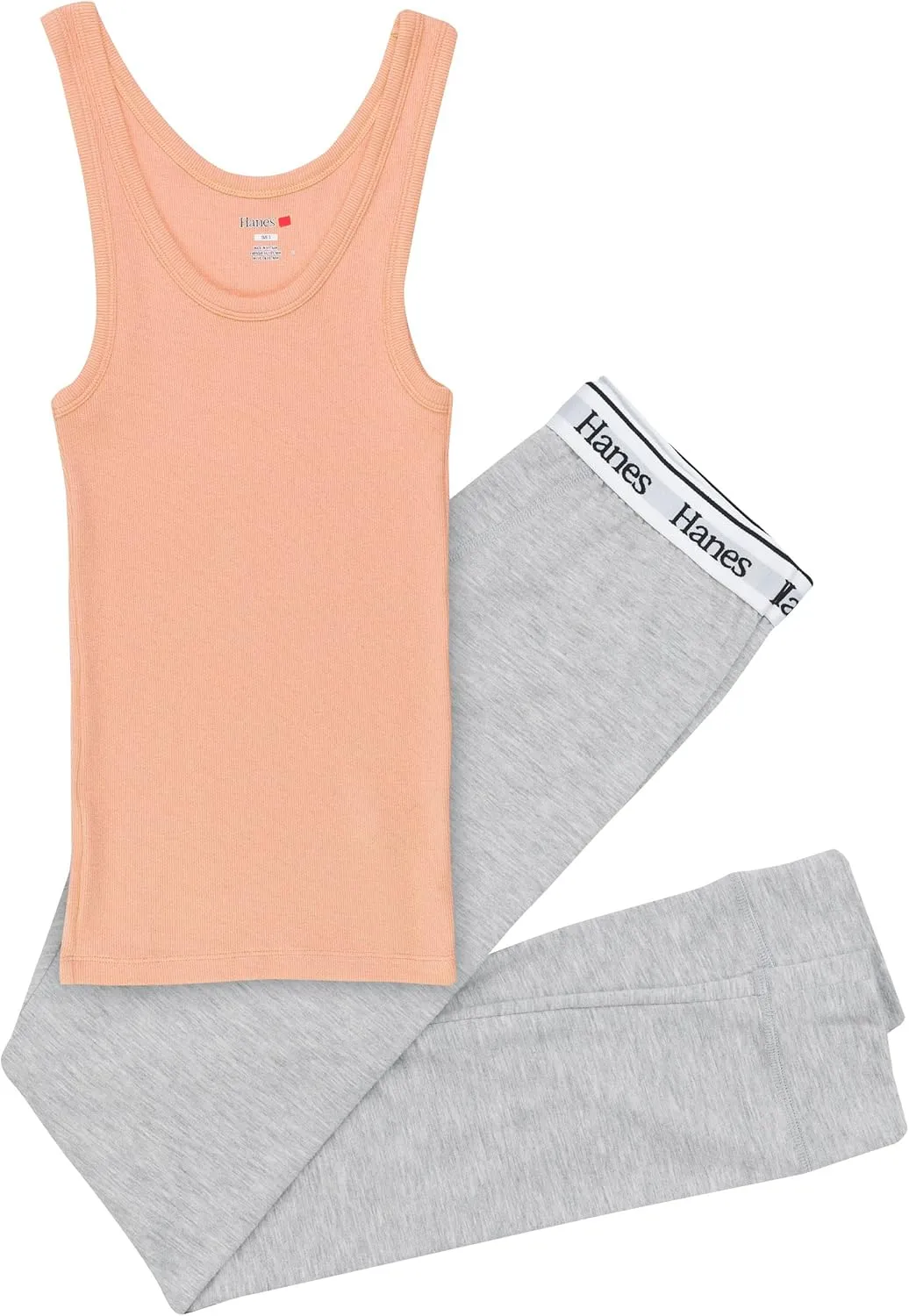 Hanes Women's Originals Comfywear Rib Tank & Lounge Pants, 2-Piece Set