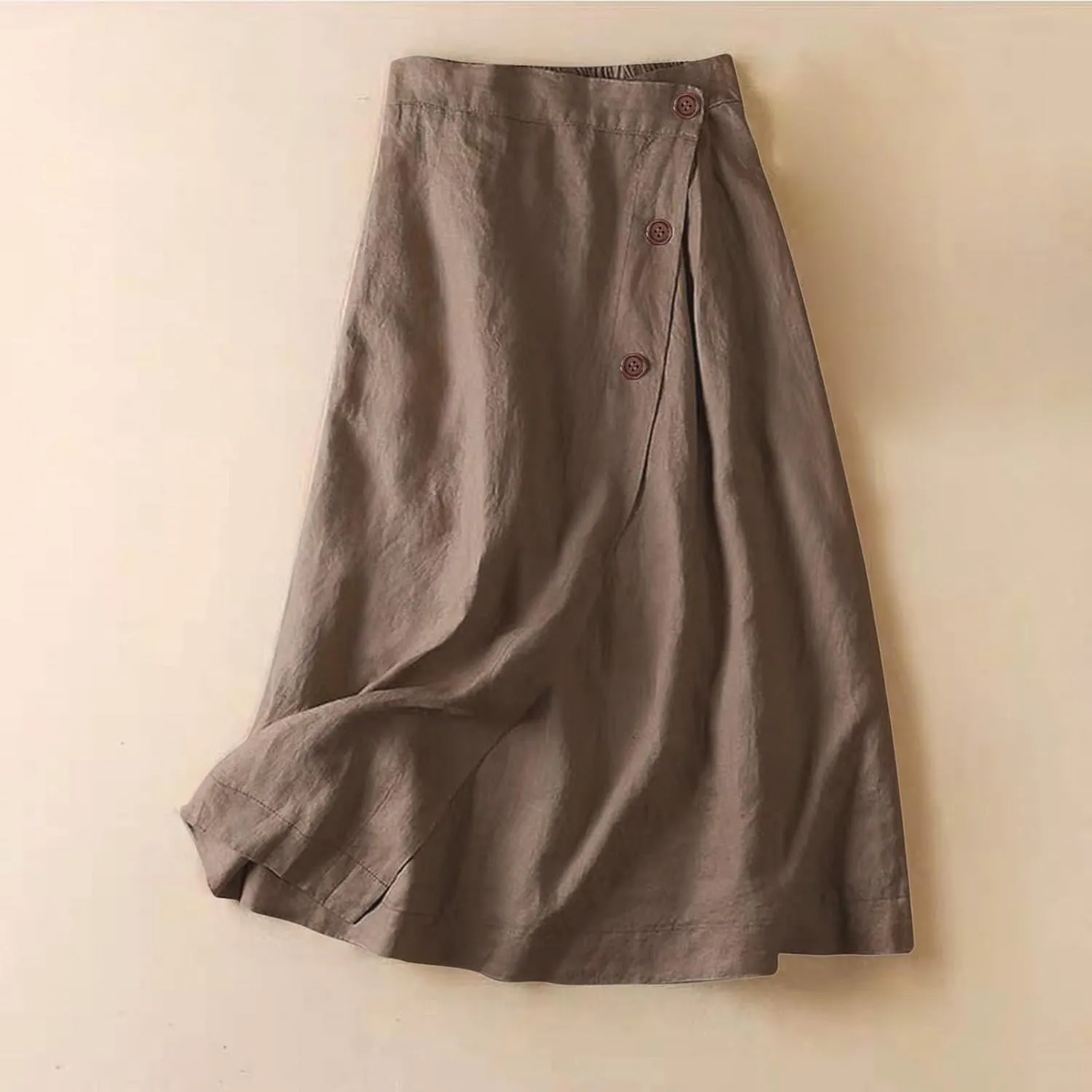 High Waisted Skirts for Women, Y2K Skirt for Summer Lightweight Button A-Line Long Skirts Teens Vacation Clothes