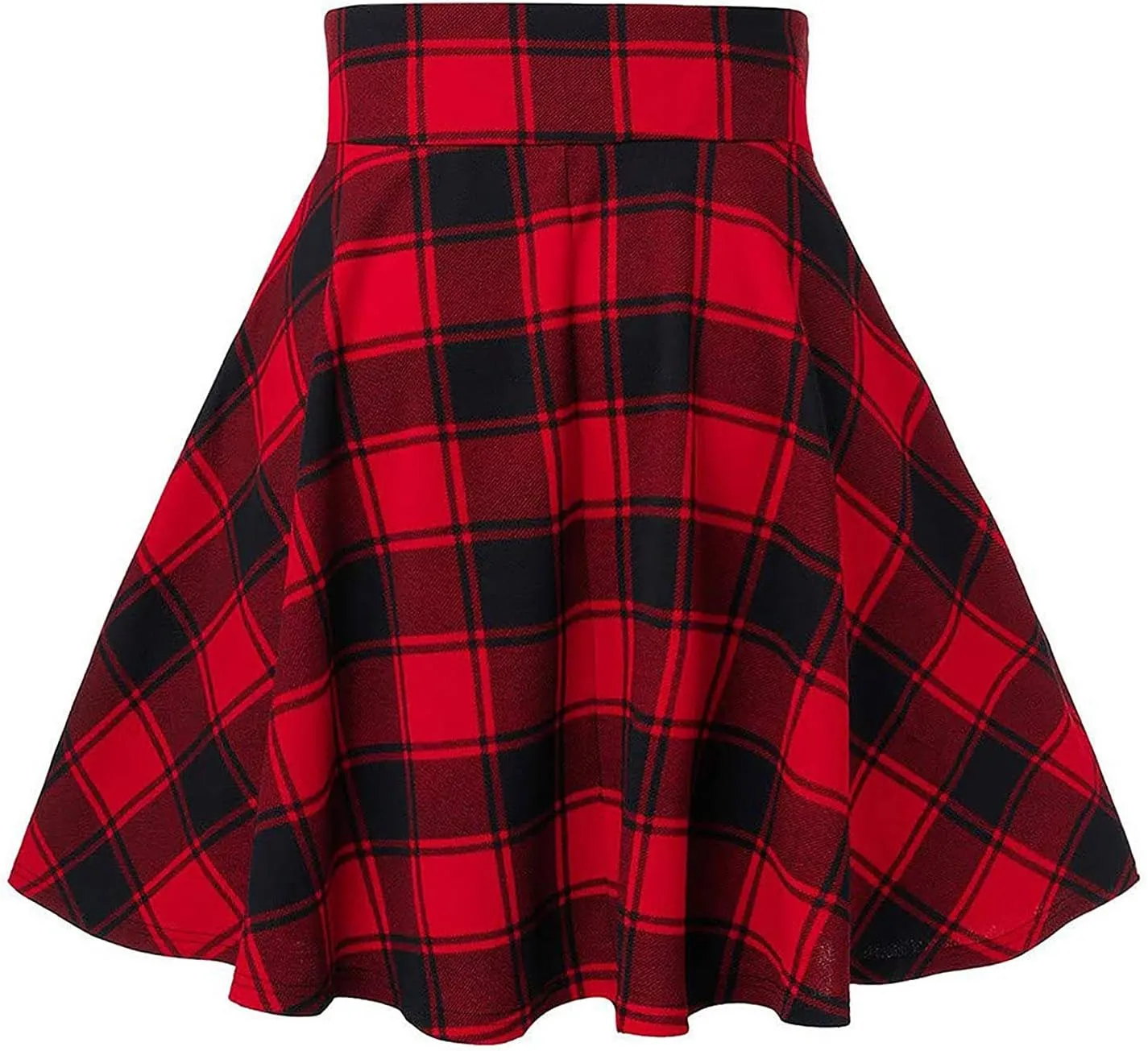 Irish Tartan Skirts for Women Gothic High Waisted Cross Tied Plaid A Line Pleated Mini Short Skirt