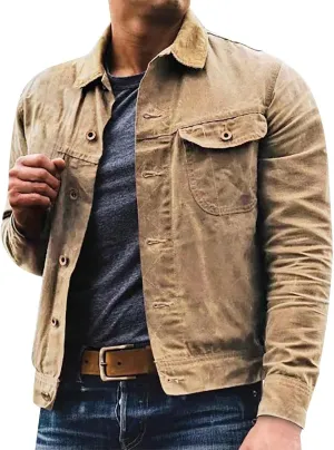 Jean Jacket for Men Denim Jacket Ripped Slim Jean Jacket Coat for Men Cowboy Western Denim Jacket Classic Denim Jackets