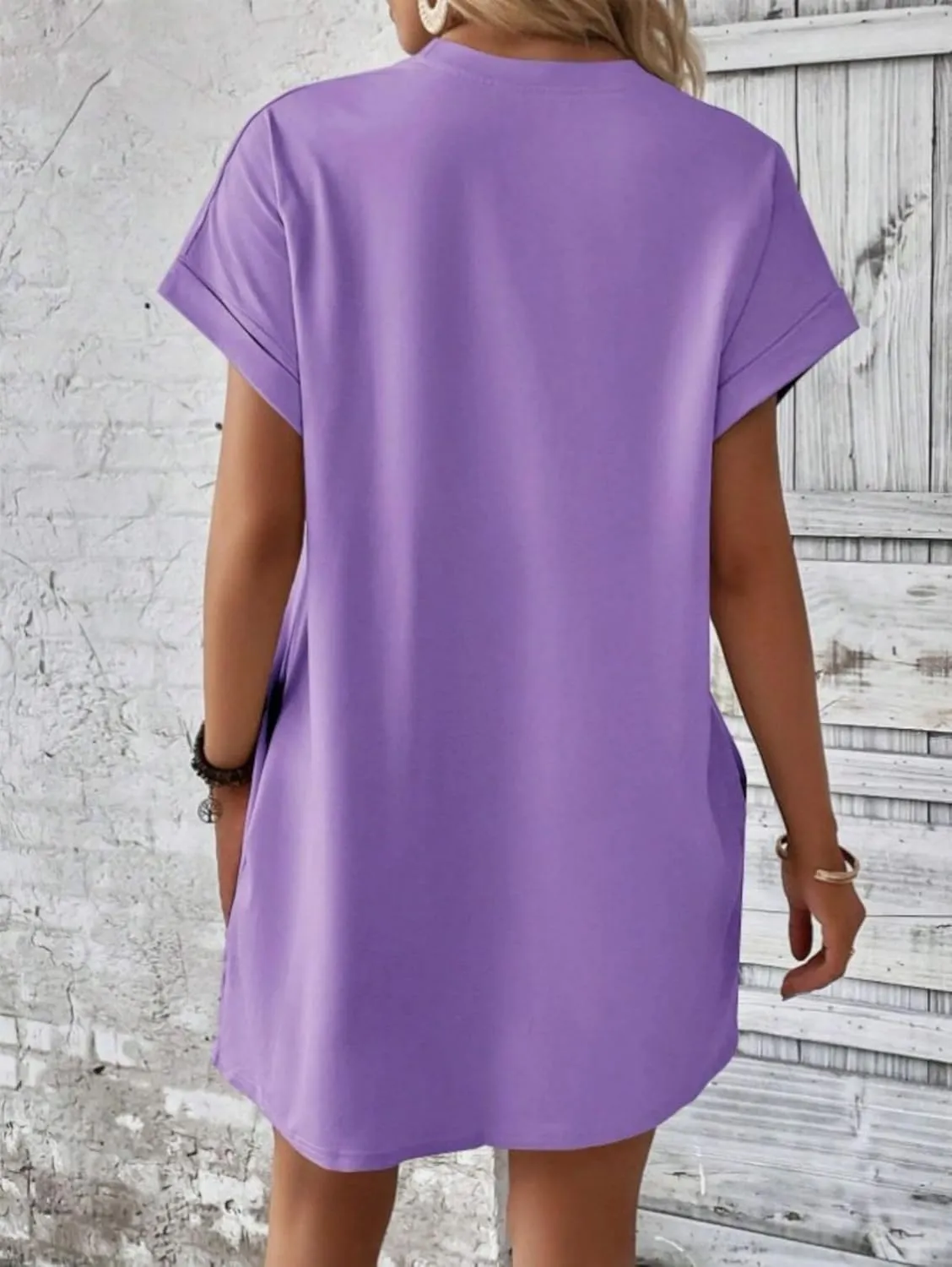 Kubbon Womens Casual Summer T Shirt Dress Short Sleeve Swing Midi Dresses Loose Flowy Dress Tunic Dresses with Pockets