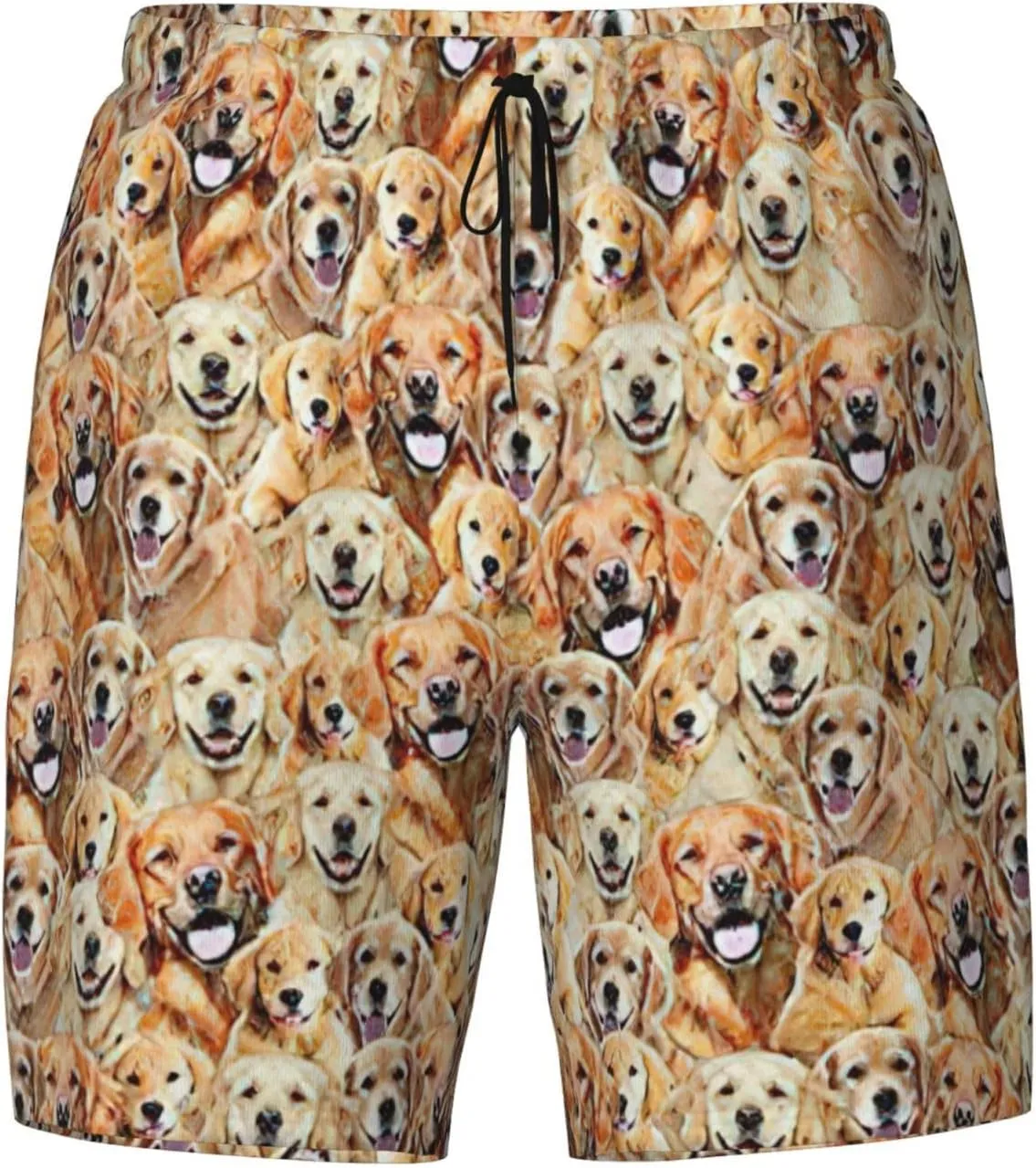 Labrador Retriever Dogs Print Mens Swim Trunks Quick Dry Board Shorts Mesh Lining, Breathable Beach Surf Shorts