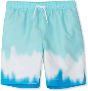 Lands' End Boys Slim Printed Volley Swim Trunks